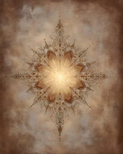Abstract Golden Mandala Meditation_11x14